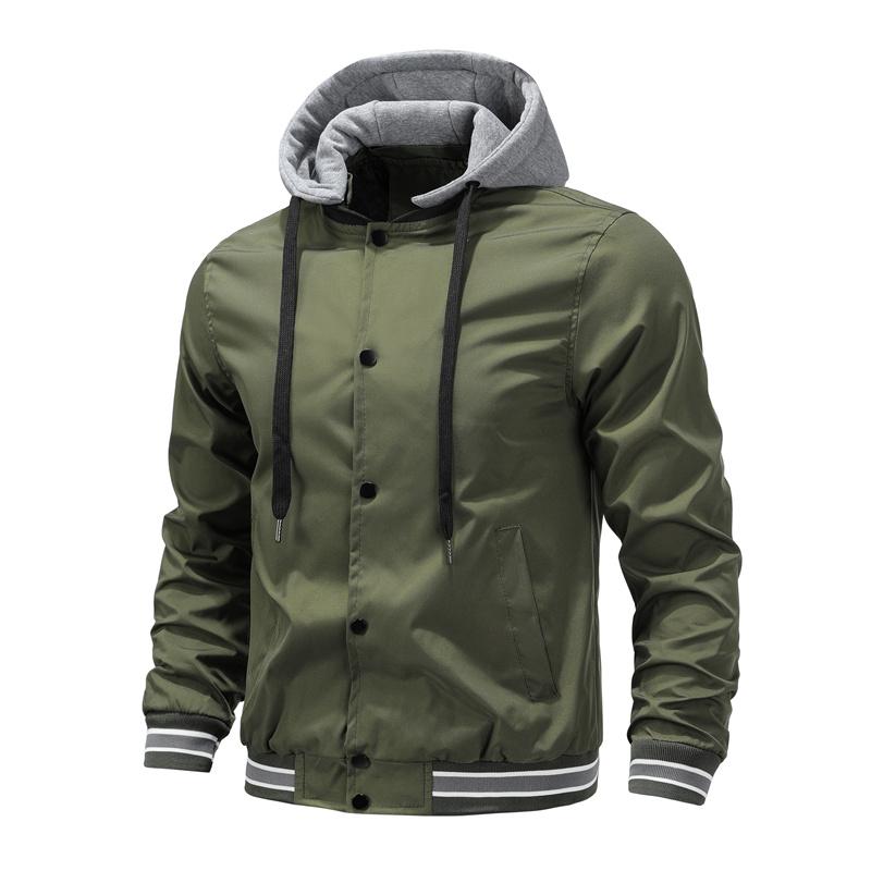 Drawstring Detachable Hooded Jacket-Veeddydropshipping