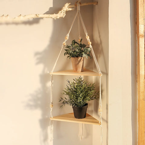 Macrame Wall Hanging Shelf Boho Home Decor-HA00204-Veeddydropshipping