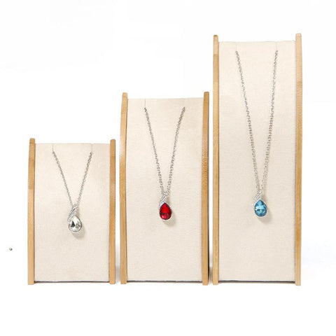 Shape Bamboo Pendant Display Jewelry Packaging Stand Packaging-JW01700-Veeddydropshipping