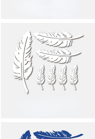 Feather Leaves Personality Car Decal Creative Bumper Sticker-AM00825-Veeddydropshipping