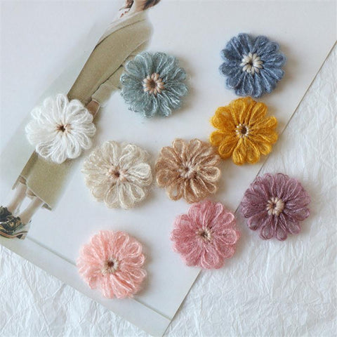 Knitting Flower Applique Patches DIY Craft-HA00049-Veeddydropshipping