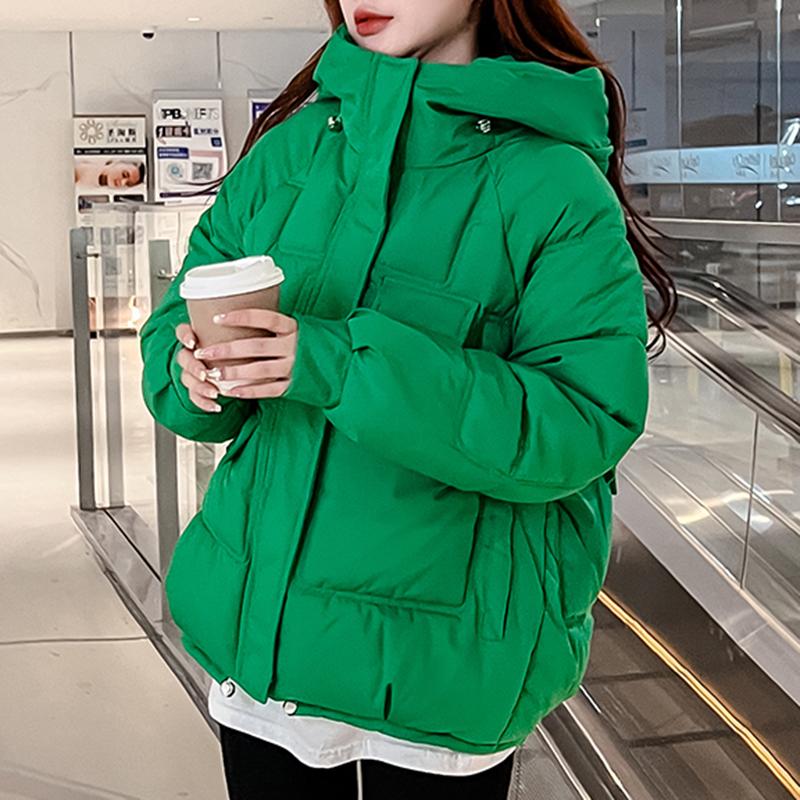 winter brief paragraph down cotton-padded jacket female-Veeddydropshipping