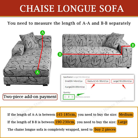 Sofa Cover for Living Room Stretch Printed Sofa-HA00401-Veeddydropshipping