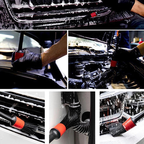 5PCS Car Brushes Car Detailing Brush Set Long Soft Bristle For Car Cleaning-AM00341-Veeddydropshipping