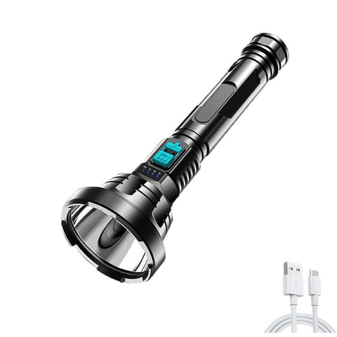 Big Strong Light LED Flashlight USB Rechargeable Tactical Hunting-TI00784-Veeddydropshipping
