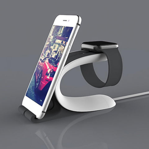 2021 Phone Charging Stand 2 in 1 Stable Silicone Portable Smart Watch-PA00545-Veeddydropshipping