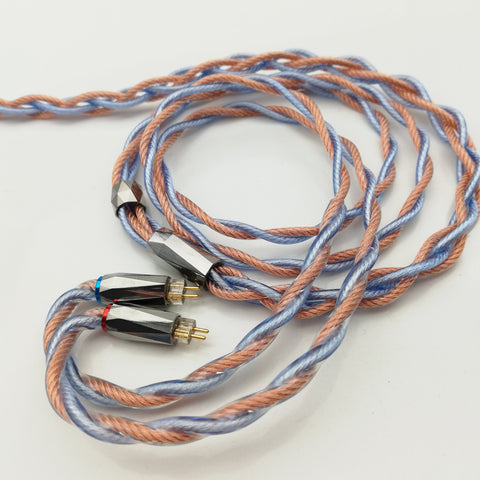4 Core LITZ 7N OCC Silver Plated Graphene Cable 2.5MM/3.5MM/4.4MM Iem -CE01227-Veeddydropshipping