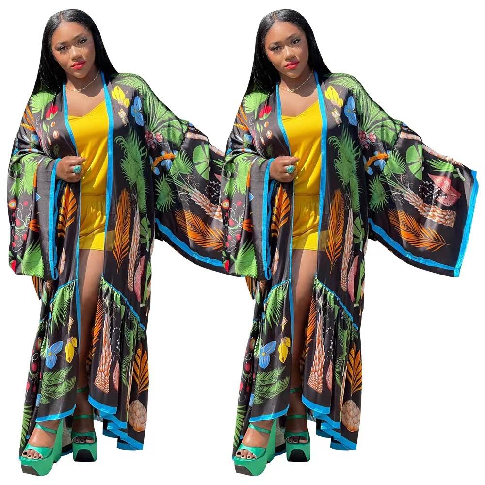 African Women Loose Cardigans Oversized Cover-Veeddydropshipping