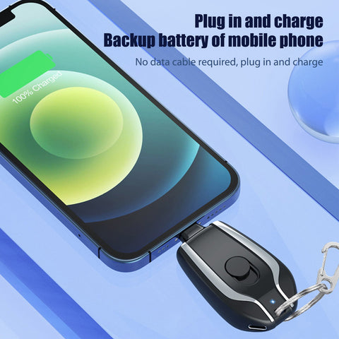 1500mah Emergency Power Bank Portable Keychain Charger Type-C Ultra-Compact Mini Battery-PA00035-Veeddydropshipping