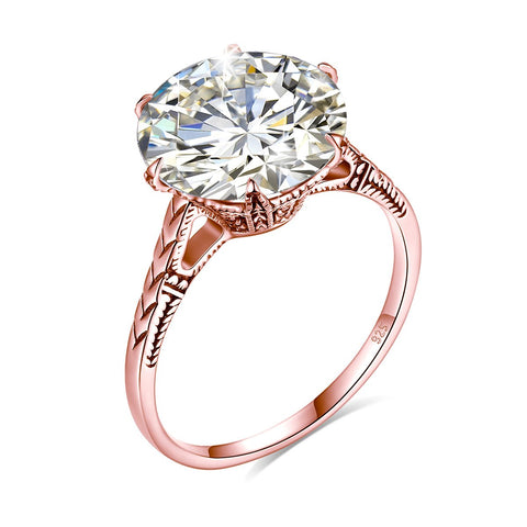 Massive Certified Moissanite Ring Silver Wedding Diamond Test Pass-JW00090-Veeddydropshipping