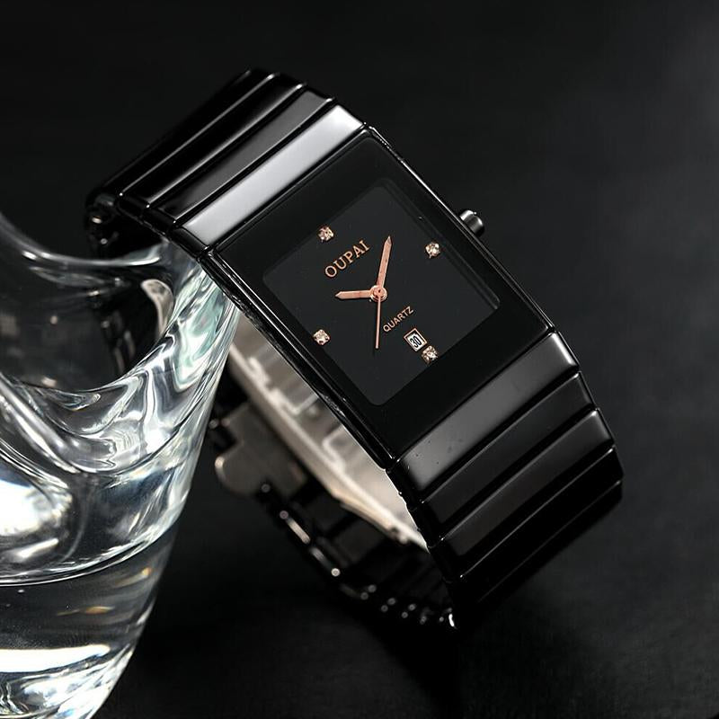 Fashion Black Ceramic Watch Men Business Waterproof -JW00653-Veeddydropshipping
