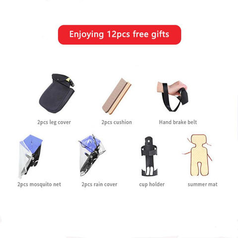 Free Shipping 3in1 Luxury Twin Baby Stroller High Landscape-TB00392-Veeddydropshipping