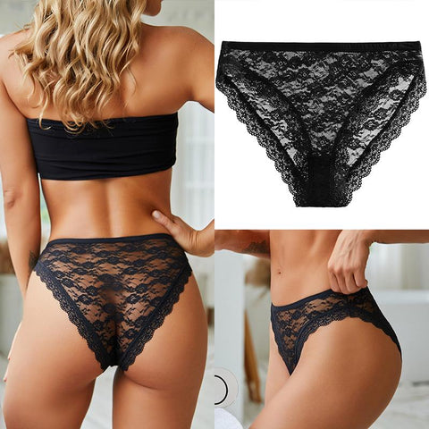 Sexy Women Underwear Floral Lace Panties-WF00907-Veeddydropshipping