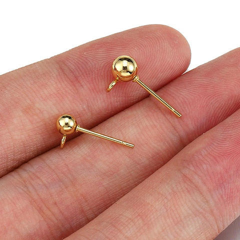 Stainless Steel Open Rings Gold Color Earrings for DIY Jewelry -JW01576-Veeddydropshipping