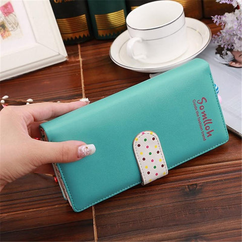 Buckle Zipper Female Cute Colourful Coin Purse Card Holder-BS00218-Veeddydropshipping