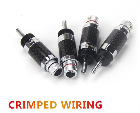 1pair   Hohe-ende hallo-fi furutech cf 202 (r) rhodium-berzogene carbon faser -CE00172-Veeddydropshipping