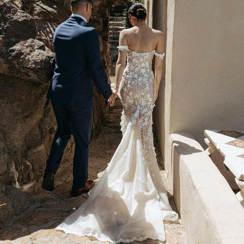 Sexy Strapless Mermaid Wedding Dress-WF01562-Veeddydropshipping