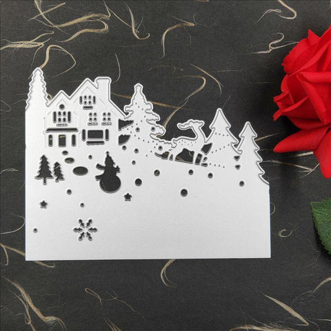Christmas card dies Metal Cutting Dies Stencils-HA00130-Veeddydropshipping