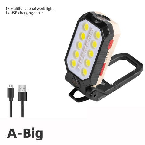 Powerful COB Work Light Rechargeable LED Flashlight Adjustable Waterproof-TI00770-Veeddydropshipping