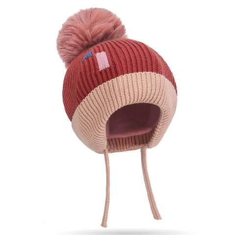 1-5Y Knitted Winter Baby Hat For Infant Boy Girl Woolen Hats With Ear Earflaps-TB00440-Veeddydropshipping