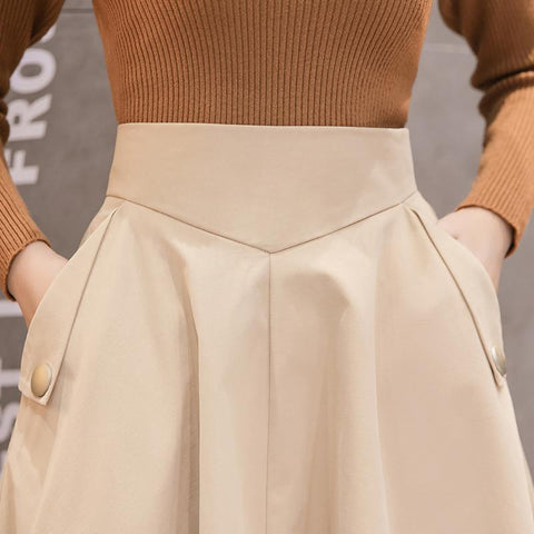 Elegant High Waist Women Fashion Long Skirts-WF00378-Veeddydropshipping