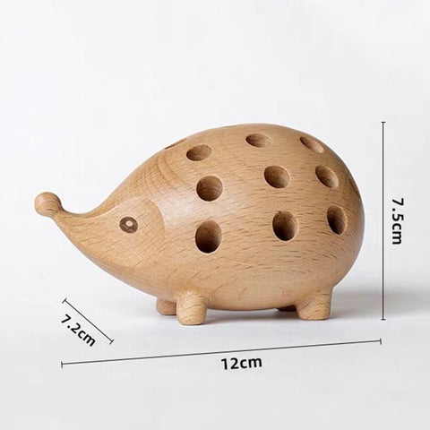 Wooden 24 Hole Pen Stand Multi-Functional Desk-HA01600-Veeddydropshipping