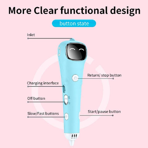 Wireless 3D Printing Pen Voice Prompt USB RechargeableCO01253-Veeddydropshipping