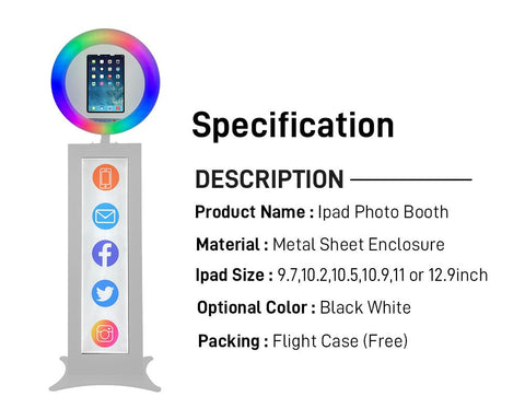 Ipad Photo Booth Shell For Party Events Photo Booth Kiosk Protable Ipad Photo-CE00318-Veeddydropshipping