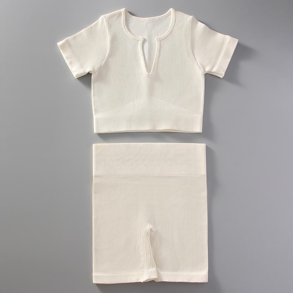 NEW Women Yoga Set Seamless Workout Clothes Fitness Sports TOP Leggings -OS00898-Veeddydropshipping