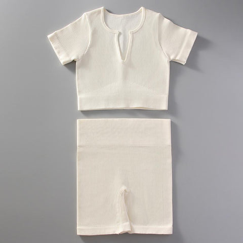 NEW Women Yoga Set Seamless Workout Clothes Fitness Sports TOP Leggings -OS00898-Veeddydropshipping