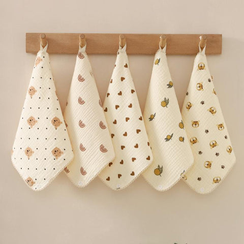 Cartoon Bear Baby Bibs Soft Cotton Bandana Drool Bibs Newborn Boy Girl-TB00715-Veeddydropshipping