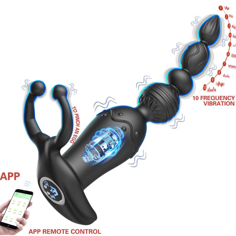 New silicone anal plug female back court pull bead stick male lock essence prostate -BH01183-Veeddydropshipping