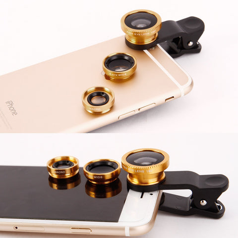 Macro Lens For Phone Universal 3 in 1 Cell Phone Lens Magnifier-PA01240-Veeddydropshipping