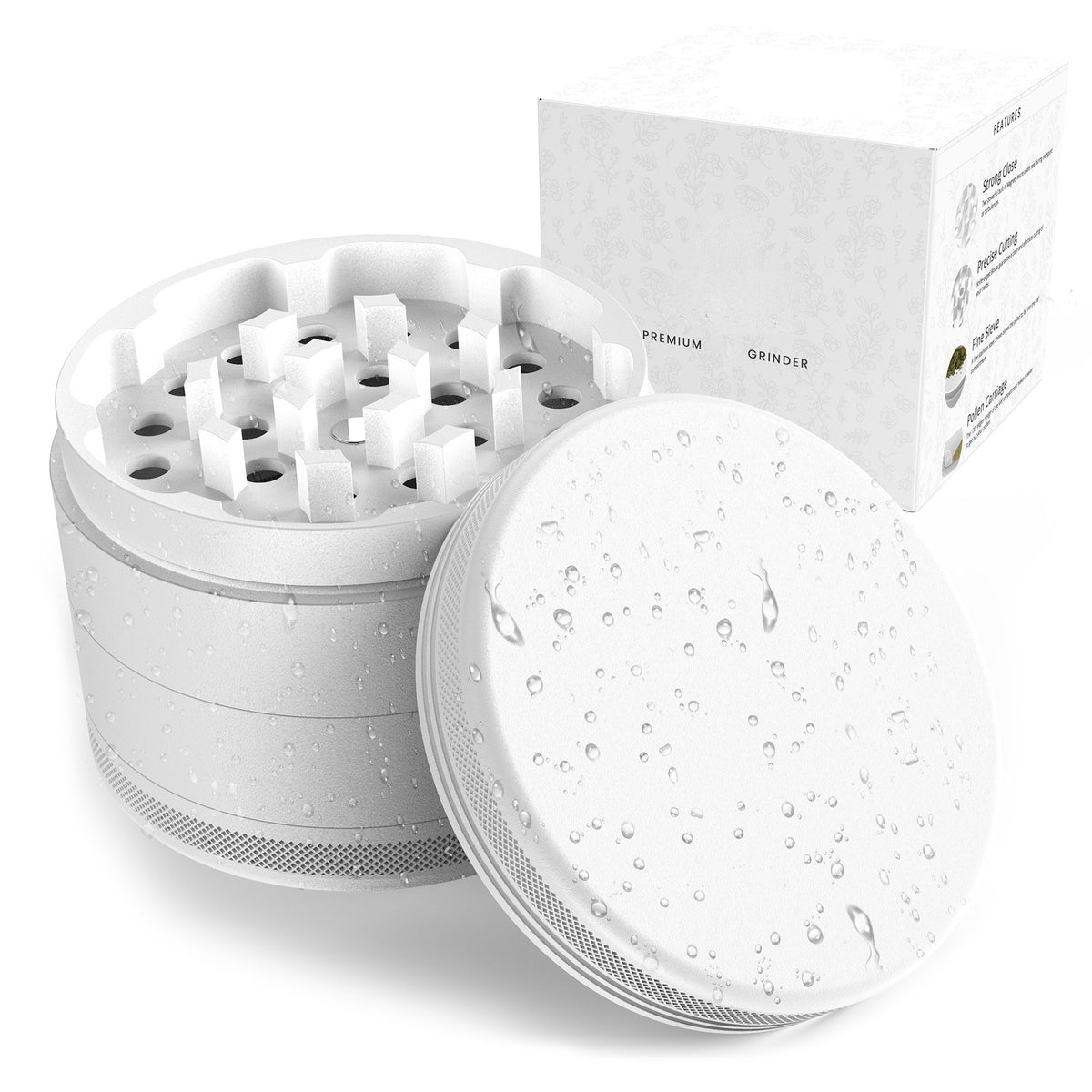 Spice Grinder White Nonstick Ceramic Coating-HA01003-Veeddydropshipping