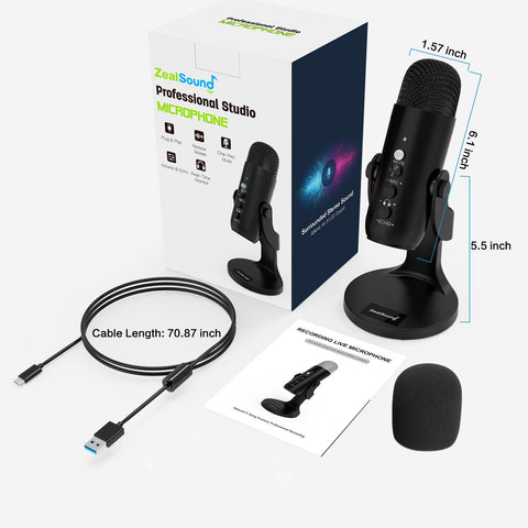 Professional USB Condenser Microphone Studio Recording Mic -CE01047-Veeddydropshipping