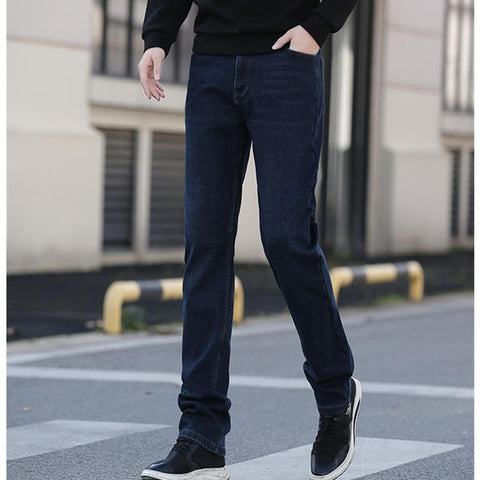 Black Denim Tall 117CM Extra Long Plus Size 44 42 Slim Warm-MF00588-Veeddydropshipping