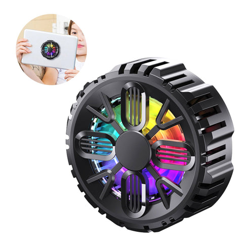 Magnetic Mobile Phone Cooler And Wireless Charger Mobile Game Cooling Fan RGB Lighting-PA00688-Veeddydropshipping