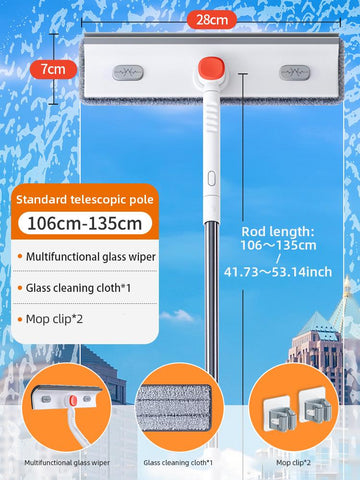 Window Clean Squeegee Mop Soft Microfiber Brush-HA01080-Veeddydropshipping