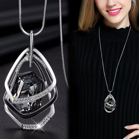 Long Necklaces Pendants for Women Collier Geometric Chain Fashion-JW01175-Veeddydropshipping