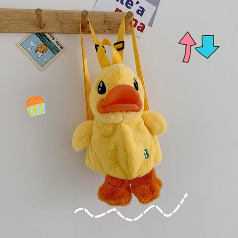 Anime Cartoon Figure Plush Toy Girl Boy Backpack Little Yellow Duck-TB00013-Veeddydropshipping