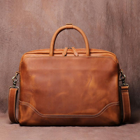 Genuine Leather Male Laptop Bags Men&#39;s Handbag Business Office-BS00429-Veeddydropshipping