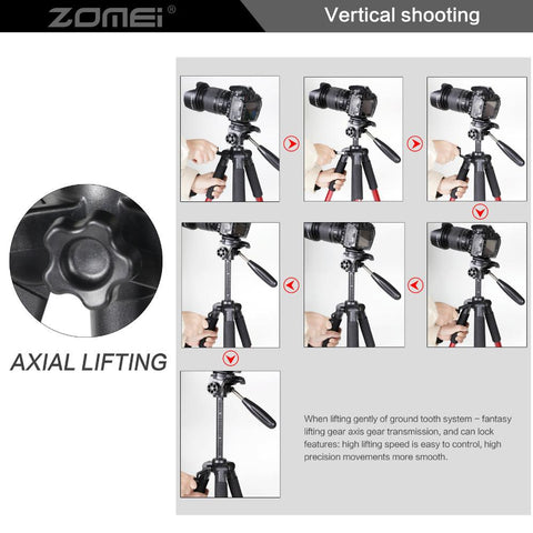 Q111 Professional Portable Travel Aluminum Camera Tripod&amp;Pan Head -CE00319-Veeddydropshipping