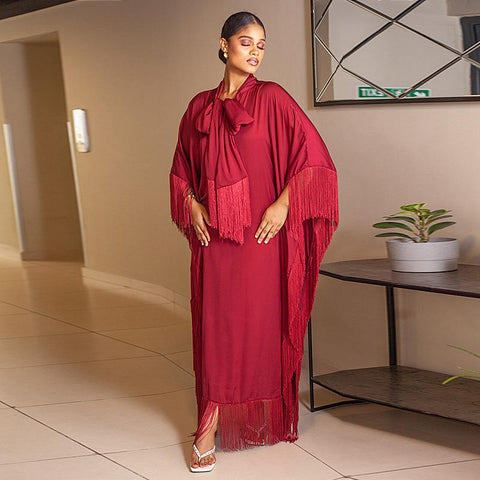 Tassel Dresses For Women African-WF01744-Veeddydropshipping