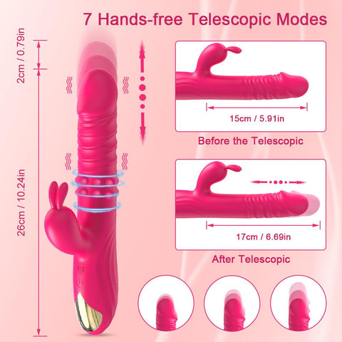 Rabbit Vibrator for Women Vagina G-Spot Nipple Clitoris Stimulator Thrusting -BH01263-Veeddydropshipping