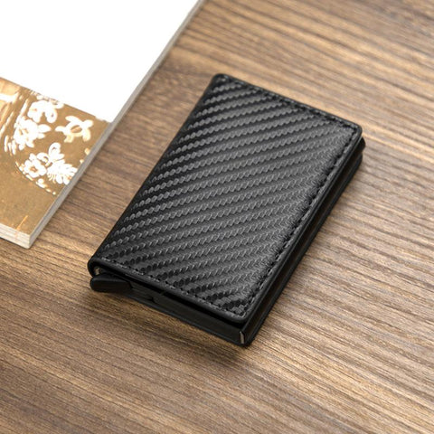 Credit Card Holder Men Wallet Coin Leather Wallet RFID Aluminium Box-BS00076-Veeddydropshipping