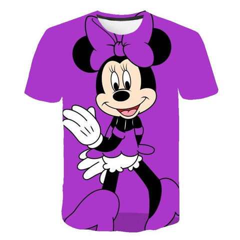 Kawaii TShirts 3D Print Disney Mickey Mouse Kids T Shirt Summer Fashion-TB01174-Veeddydropshipping