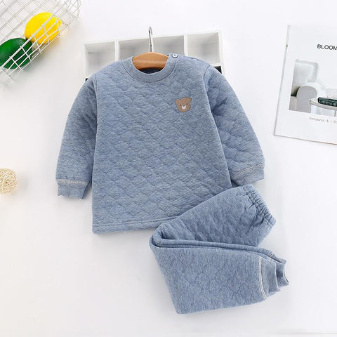 Kid Pajamas Set Boys Girls Cotton-padded Pjs Top and Pants Unisex 3-TB01085-Veeddydropshipping