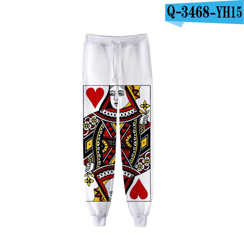 pants Playing Cards K King Q Queen Poker Face-MF00434-Veeddydropshipping