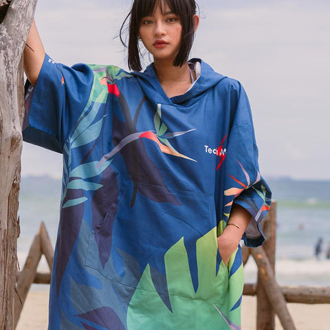 Microfiber Changing Bathrobe Cloak Wetsuit Beach Poncho Towel Outdoor Absorbent -OS00072-Veeddydropshipping