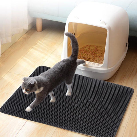 Litter Box Mat Clean Pad Cats Accessories-HA01378-Veeddydropshipping